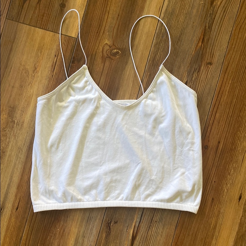 Free people intimately White Spaghetti Strap crop Top